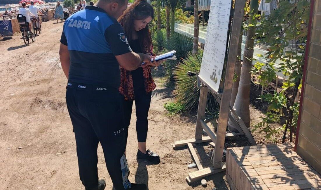 Kemer Belediyesi Zabıta Müdürlüğü, Antalya'nın Çıralı Köyü'nde 21 restoranda kontrol