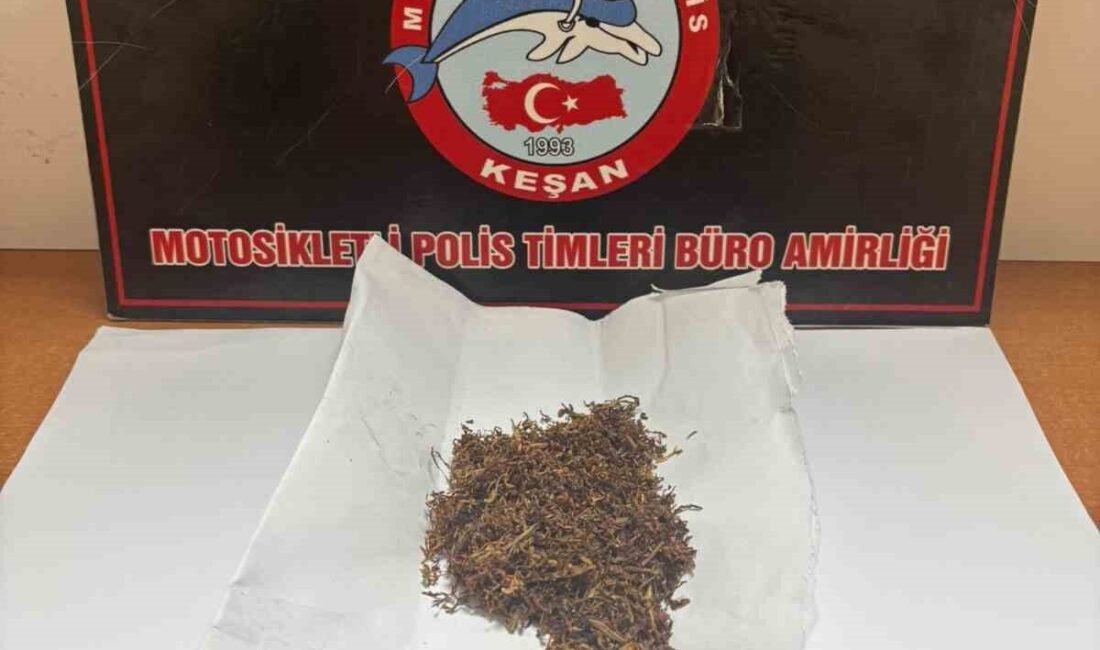 Edirne'nin Keşan ilçesinde polis, S.Ç. ve Y.D. isimli şüphelilerin üzerinde