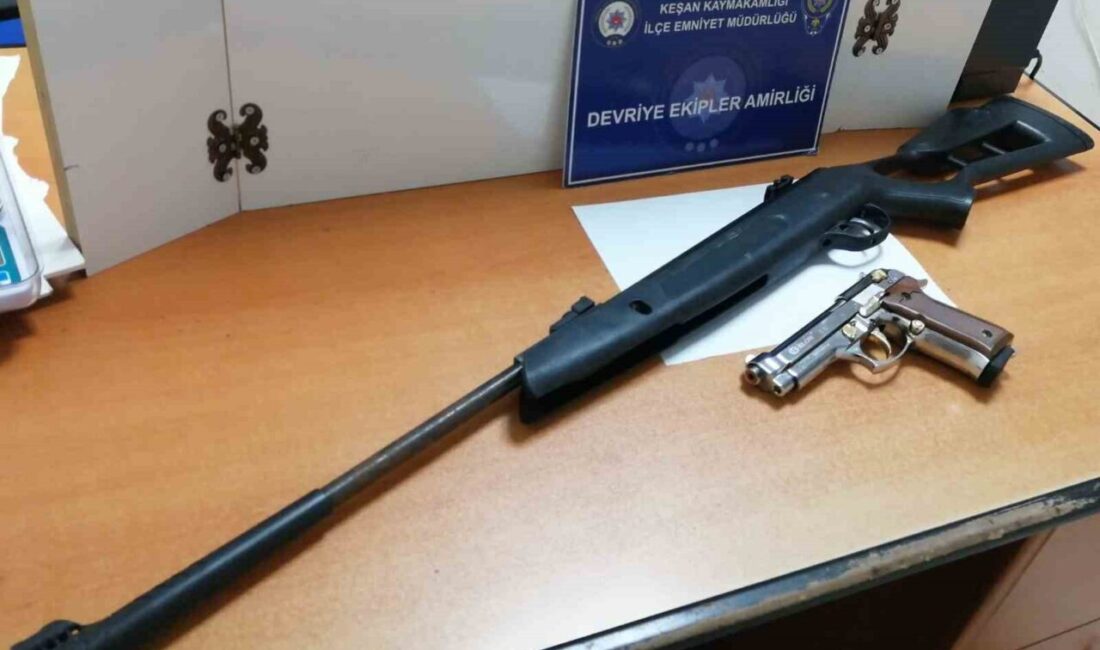 Edirne'nin Keşan ilçesinde, polis G.B. isimli şüpheliyi durdurdu. Yapılan aramalarda,