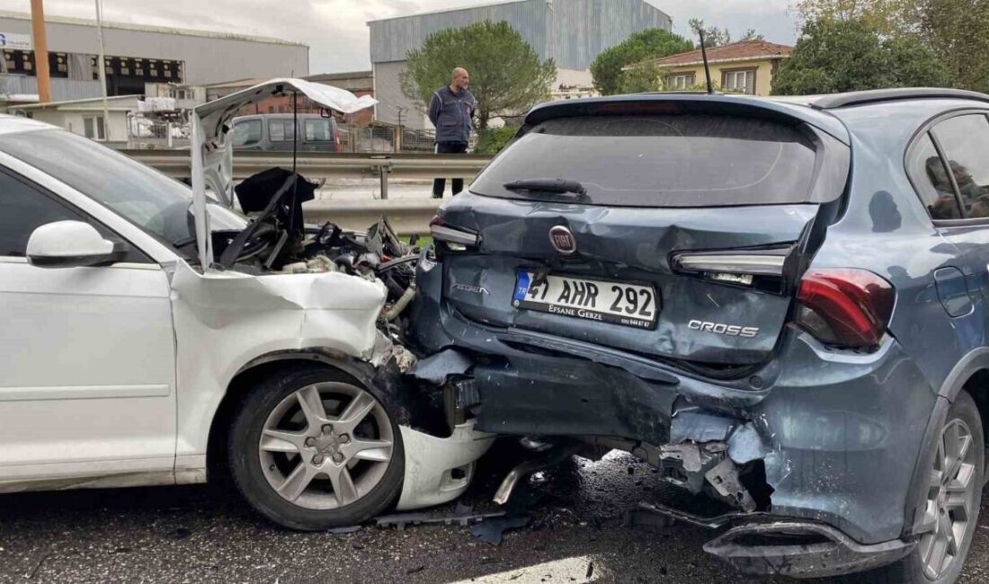 Kocaeli’nin Kartepe ilçesinde 5 aracın karıştığı zincirleme trafik kazasında 1