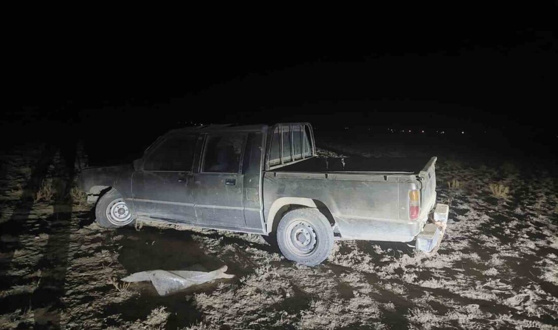 Konya'nın Karapınar ilçesinde K.K. yönetimindeki pikap, kontrolden çıkarak şarampole devrildi.