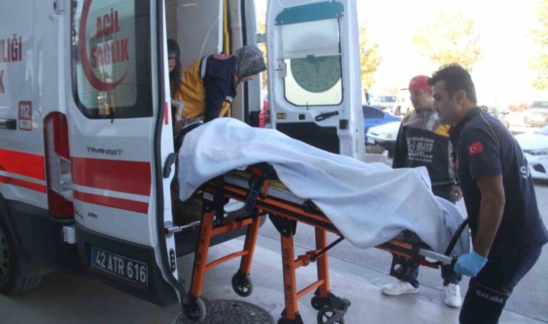 Konya'nın Beyşehir ilçesinde inşaatta çalışan K.K.F. (48), 5 katlı bir