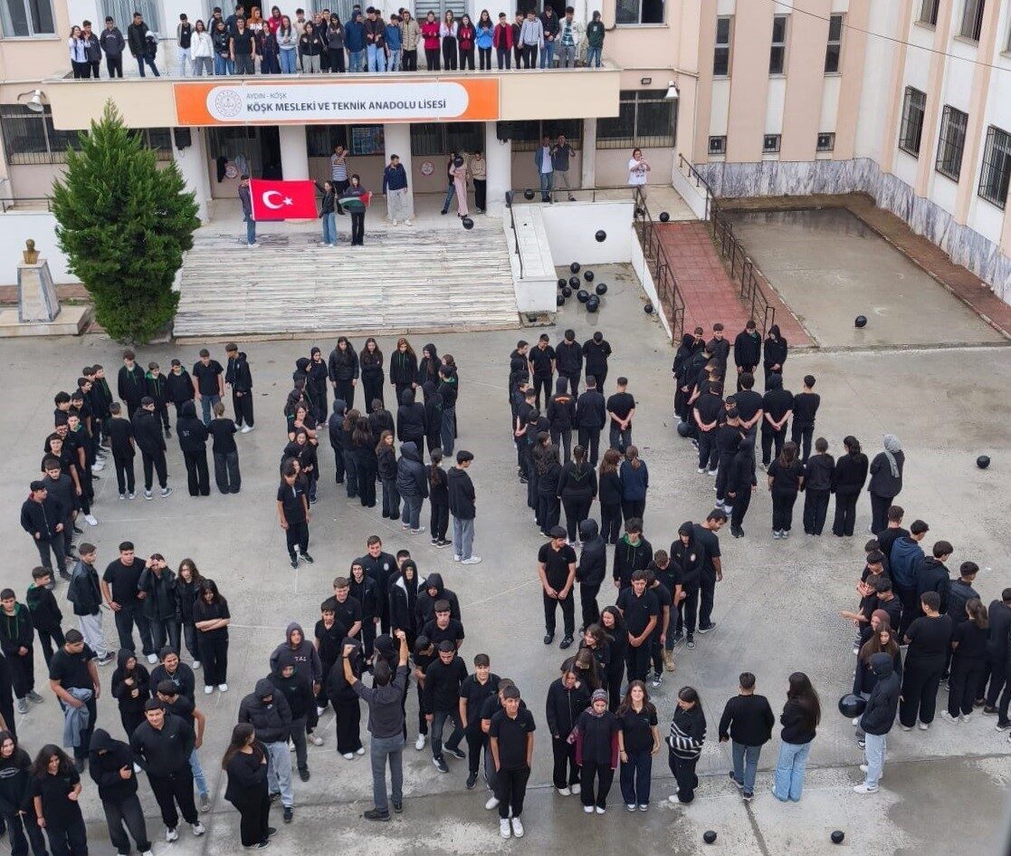Köşk Mesleki ve Teknik Anadolu Lisesi öğrencileri, Gazze'deki insanlık dramına