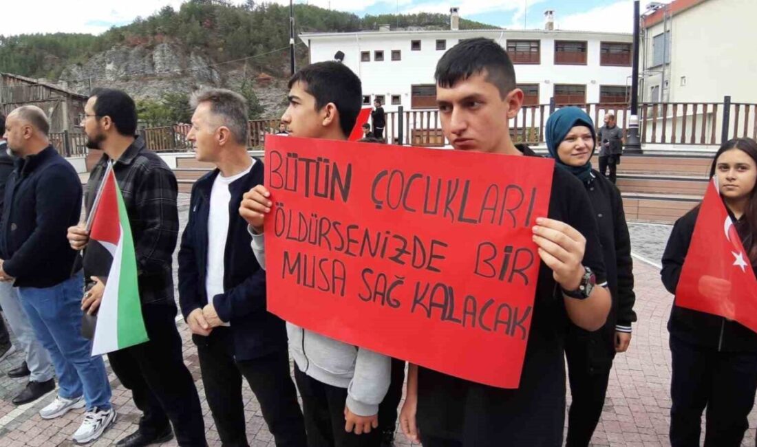 Mudurnu Anadolu İmam Hatip Lisesi öğrencileri, Gazze halkına destek amacıyla