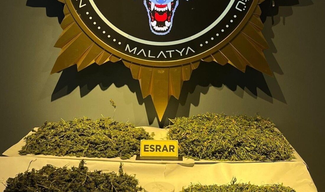 Malatya'da polis, Gündüzbey Mahallesi'nde düzenlediği uyuşturucu operasyonunda 13 kilo 560