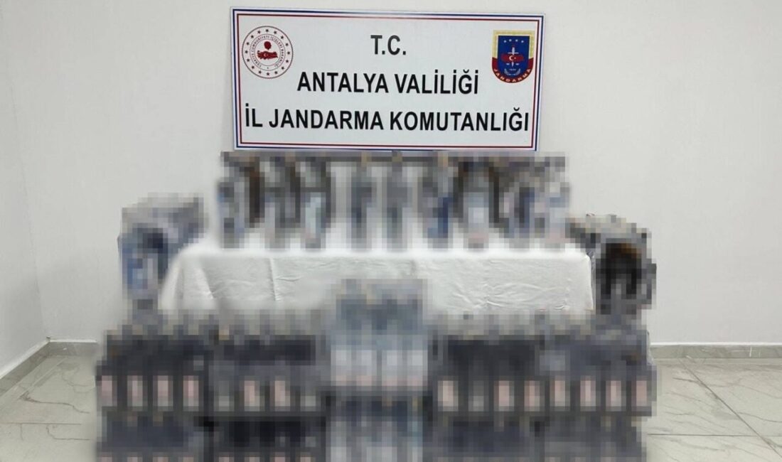 Antalya'nın Manavgat ilçesinde jandarma, düzenlediği operasyonda 400 litre kaçak ve