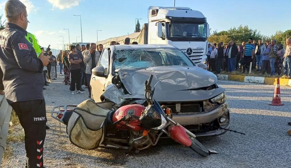 Manisa’nın Sarıgöl ilçesinde meydana gelen kazada, motosiklet sürücüsü Musa Urgancı