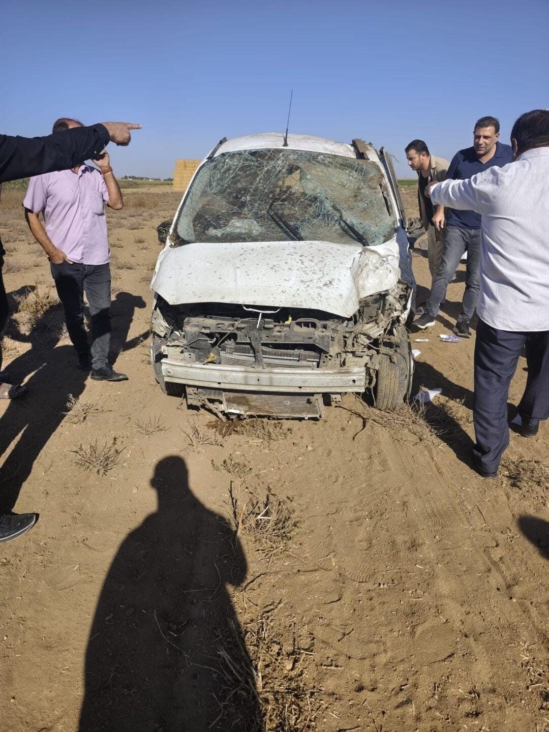 Mardin'in Kızıltepe ilçesinde hafif ticari araç ile motosikletin çarpışması sonucu