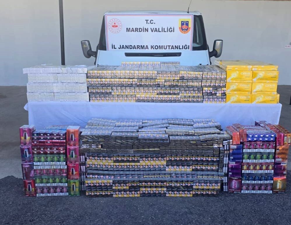 Mardin’in Midyat ilçesinde jandarma tarafından gerçekleştirilen operasyonda, gizli bölmelerle donatılmış