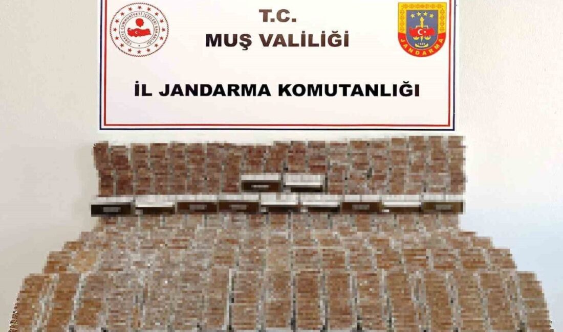 Muş'ta Jandarma, kaçak tütünle mücadele operasyonunda 39 bin 720 dolu