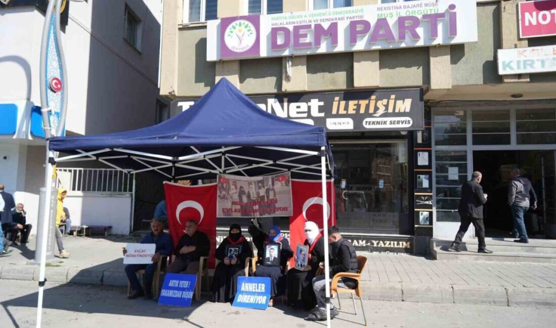 Muş'ta, PKK tarafından kaçırılan çocukları için aileler, DEM Parti İl