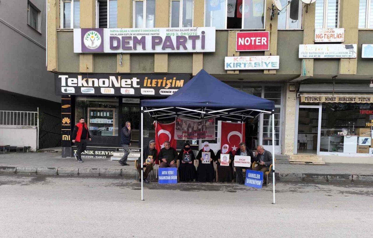 Muş'ta PKK tarafından kaçırılan çocuklar için aileler, DEM Parti İl