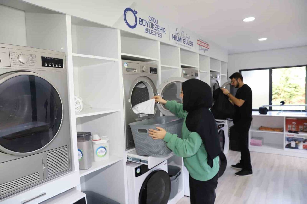 Ordu Üniversitesinde faaliyete geçen ‘kent çamaşırhanesi’, 1 yılda 600 öğrenciye