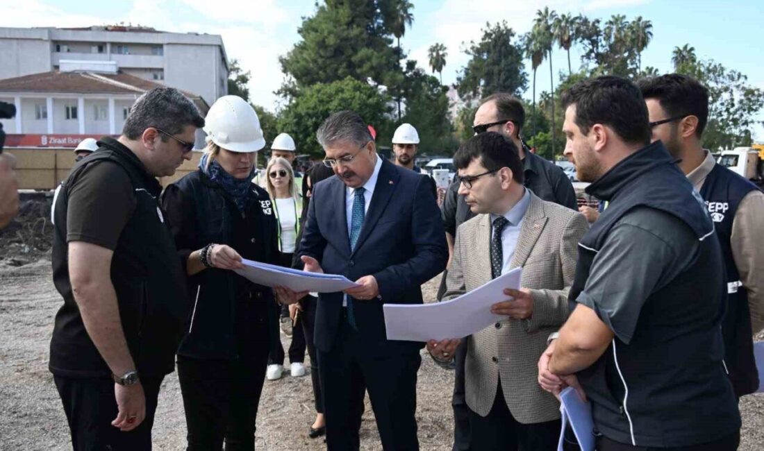 Osmaniye'de, 6 Şubat depremlerinin ardından Alibeyli Mahallesi’nde sürdürülen inşaat projeleri