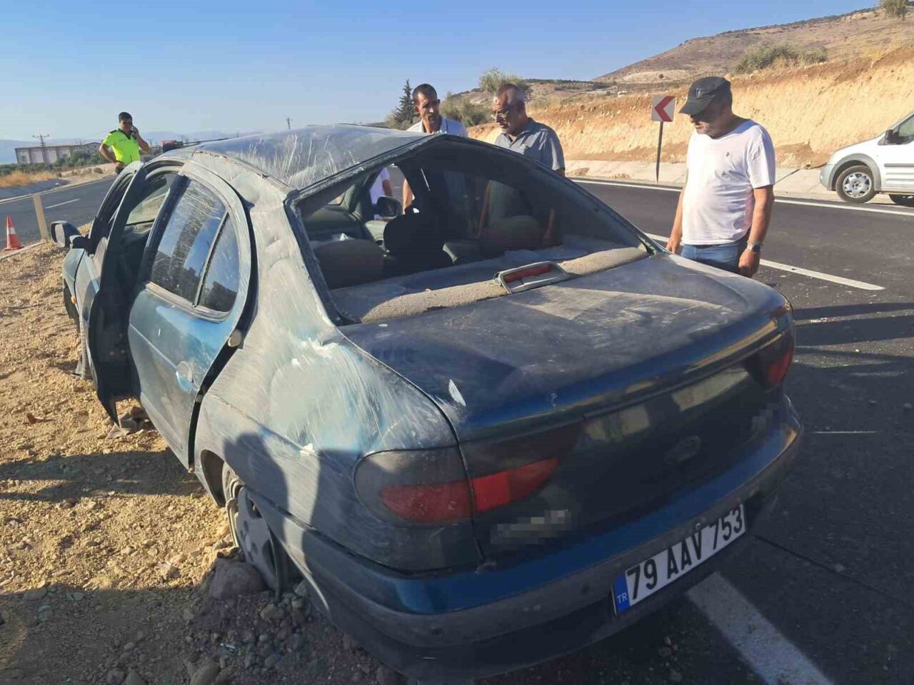 Kilis-Hatay kara yolundaki kazada, M.D. yönetimindeki araç kontrolden çıkarak takla