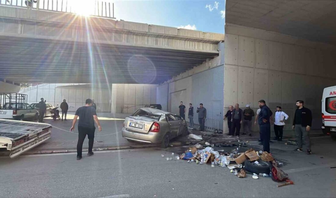 Konya'nın Selçuklu ilçesinde M.H.C. yönetimindeki otomobil, direksiyon hakimiyetinin kaybedilmesi sonucu