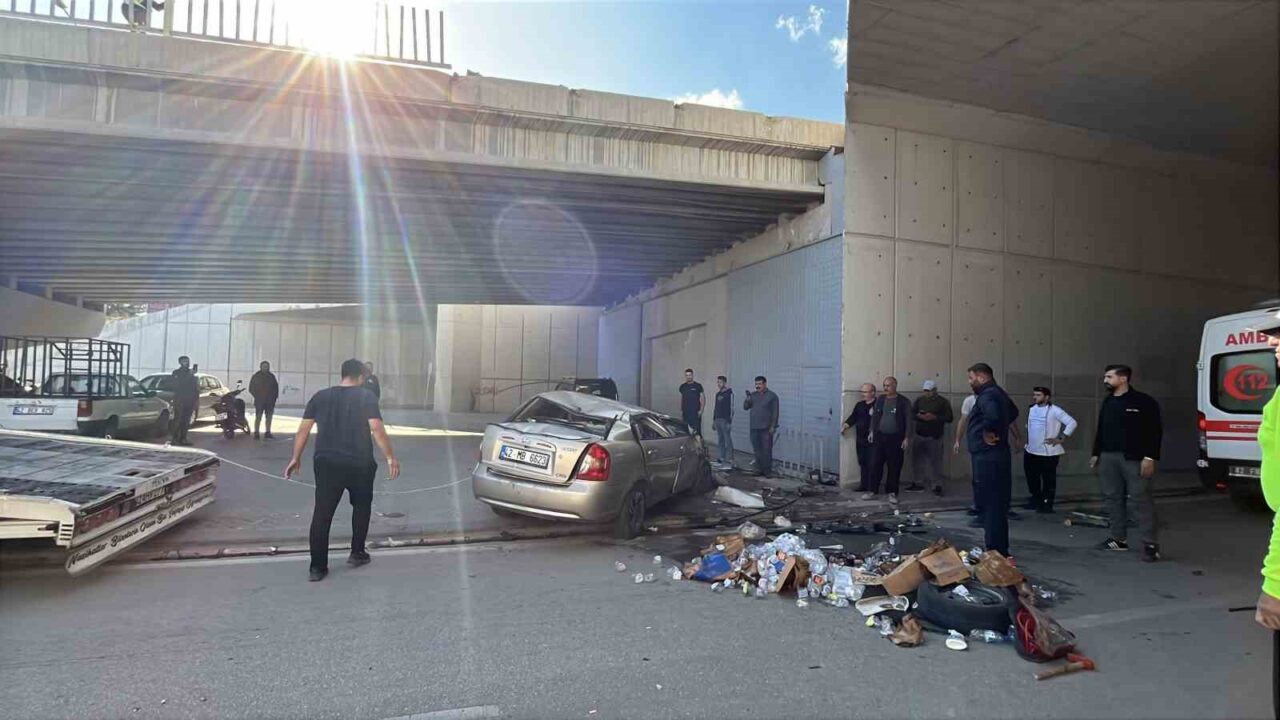 Konya'nın Selçuklu ilçesinde M.H.C. yönetimindeki otomobil, direksiyon hakimiyetinin kaybedilmesi sonucu