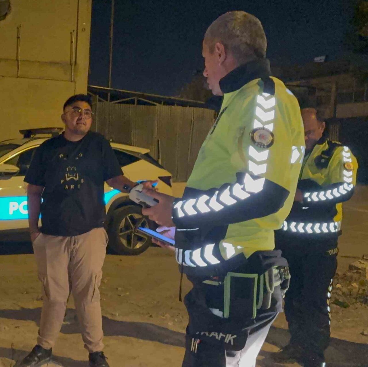 Kayseri'de A.Ö., plakasız bir araçla trafiğe çıkınca polis tarafından durdurulmaya