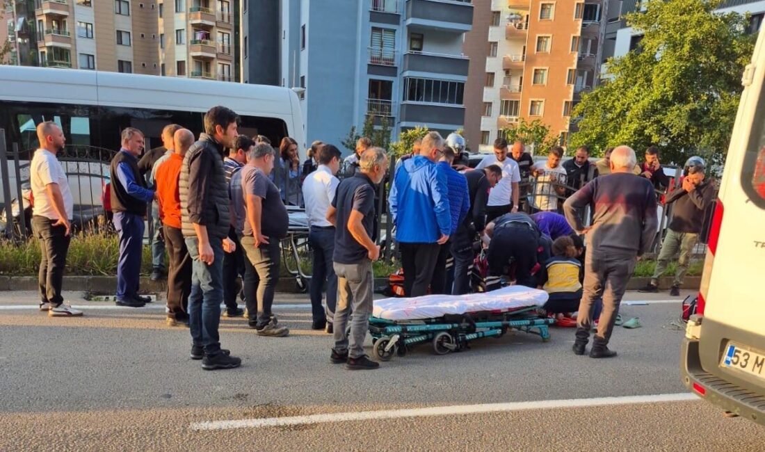 Rize'de, acil yardım görevlisi N.D., vakadan dönerken ambulanstan inip yaya