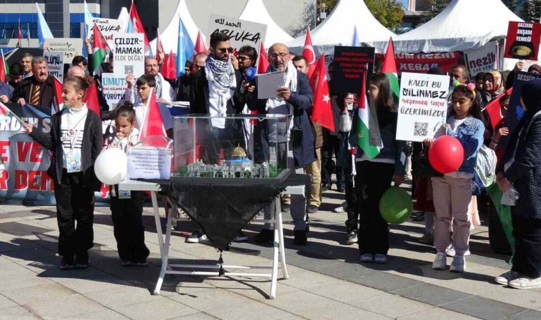 Erzurum’da sağlık çalışanları, Gazze’ye yönelik saldırıları protesto eden 100. sessiz