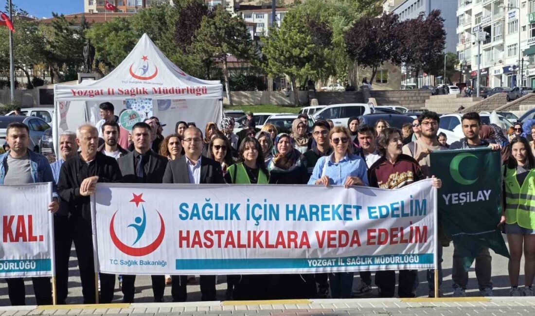 Dünya Sağlık Örgütü’nün "Dünya Yürüyüş Günü" etkinlikleri kapsamında Yozgat'ta farkındalık