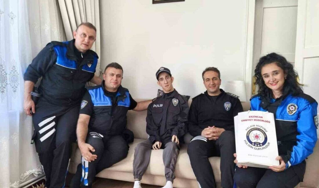 Erzincan İl Emniyet Müdürlüğü, özel ihtiyaç sahibi Samet’in polis üniforması