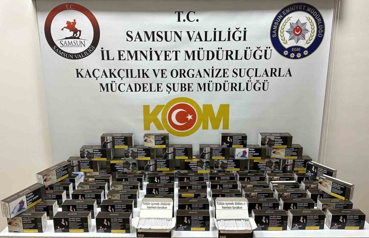 Samsun'un Canik ilçesinde düzenlenen operasyonda, polis ekipleri 15 bin kaçak