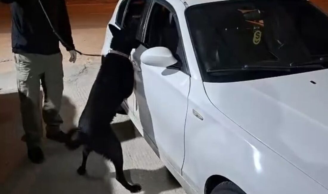 Samsun'da Narkotik Suçlarla Mücadele Şube Müdürlüğü ekipleri, Havza'da durdurduğu araçta