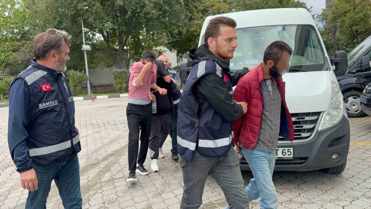 Samsun'da gerçekleştirilen narkotik operasyonlarında F.K. ve V.Ç. ile Ö.Ö. gözaltına