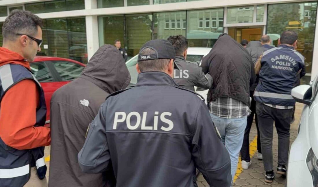 Samsun’da gerçekleştirilen uyuşturucu operasyonlarında 7 kişiden 6’sı tutuklandı, 1 kişi serbest bırakıldı. Samsun'da düzenlenen 5 uyuşturucu operasyonunda, 7 kişi gözaltına alındı. A.M.