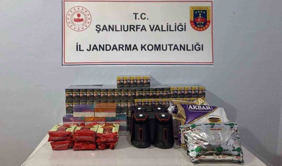 Şanlıurfa'nın Viranşehir ilçesinde jandarma, gümrük kaçağı malzemelere yönelik düzenlediği operasyonda