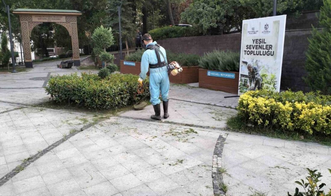 Kocaeli’de Saygınlar Kulübü Çevresinde Yaşlılar İçin Düzenli Çim Biçimi ve Bakım Çalışmaları Devam Ediyor Kocaeli Büyükşehir Belediyesi, 65 yaş ve üzeri vatandaşların kullandığı Saygınlar