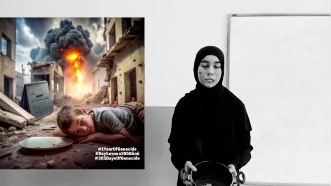 Balıkesir'in Sındırgı ilçesinde İmam Hatip Ortaokulu öğrencileri, Gazze'deki insani krize