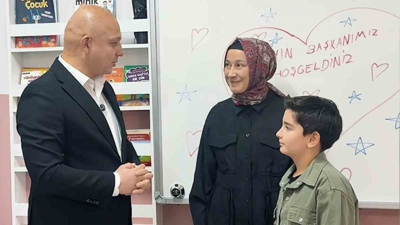 Kırıkkale'deki Mehmet Uzelli İlkokulu'nda 3. sınıf öğrencisi Bulut Ali Arlıer,