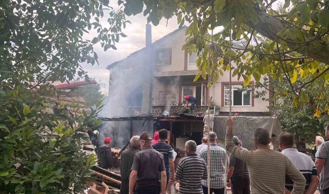 Sinop'un Taşmanlı köyünde Hasan Demir'e ait bir evde çıkan yangın,