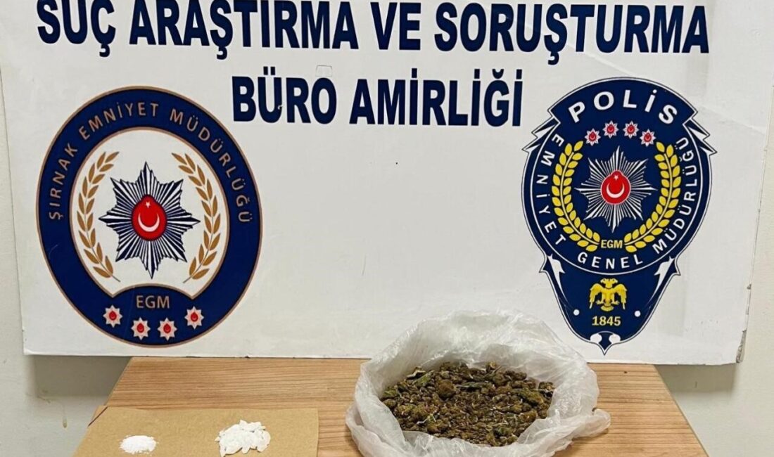 Şırnak'ta Narko-Alan uygulaması kapsamında "uyuşturucu madde imal ve ticareti" suçundan
