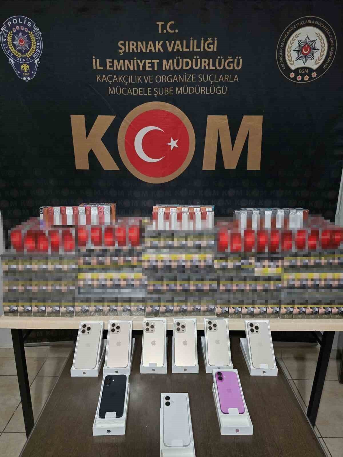 Şırnak'ın Silopi ilçesindeki otogarda gerçekleştirilen operasyonda, piyasa değeri 1 milyon