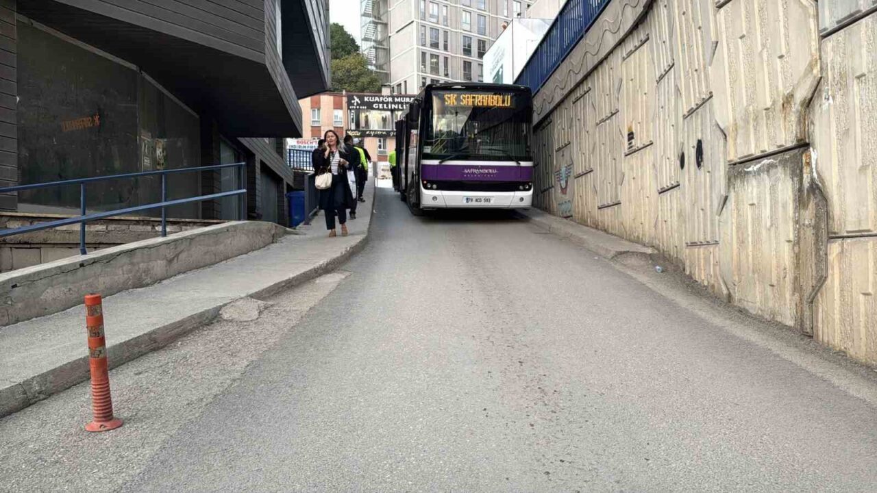 Karabük'te, Ali Yılmaz'ın kullandığı Safranbolu Belediyesi'ne ait halk otobüsünün frenleri