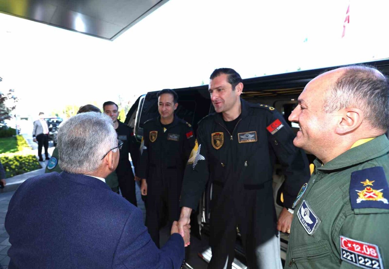 Kayseri Bilim Festivali öncesinde, SOLOTÜRK ekibi 1. Pilot Yarbay Murat