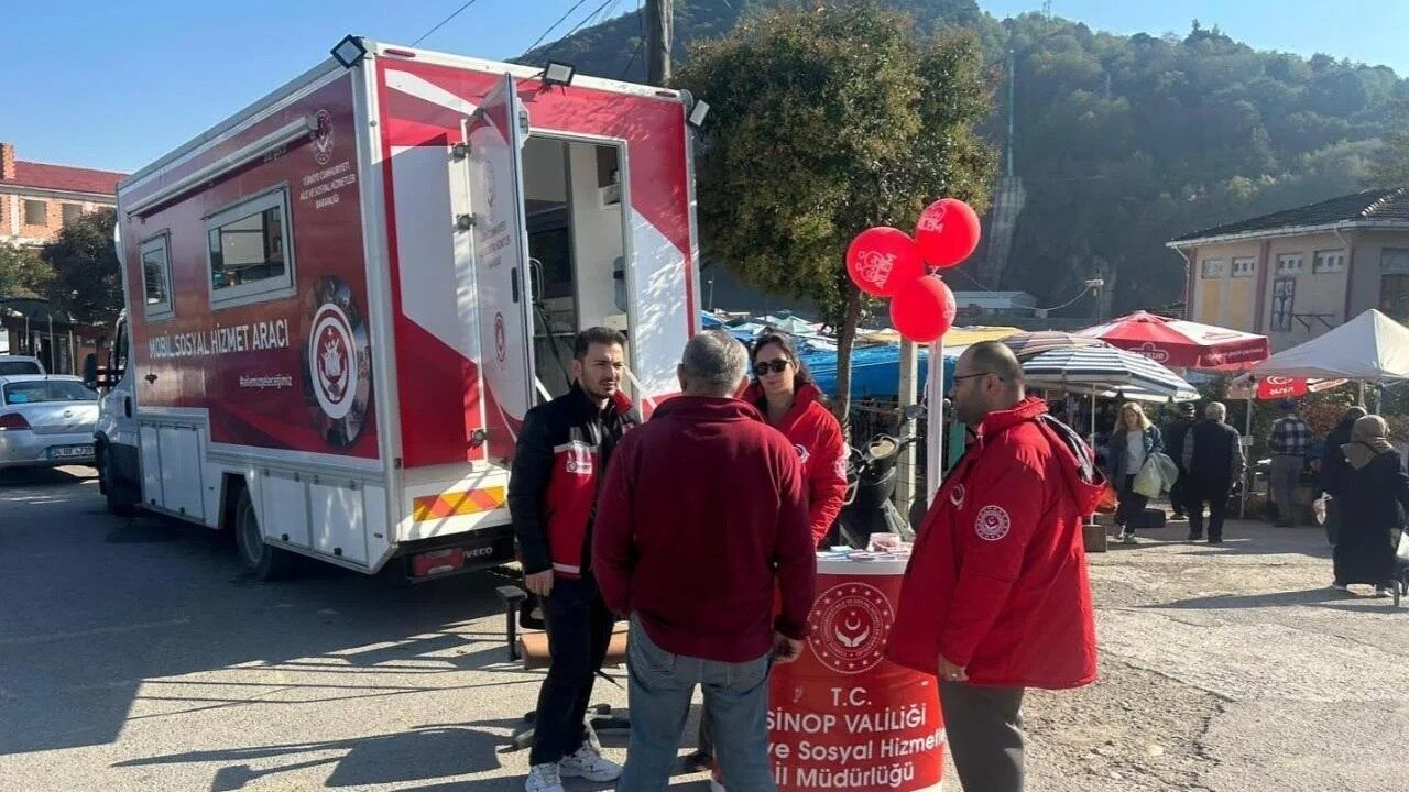 Sinop Aile ve Sosyal Hizmetler İl Müdürlüğü, Ayancık'ta Mobil Sosyal