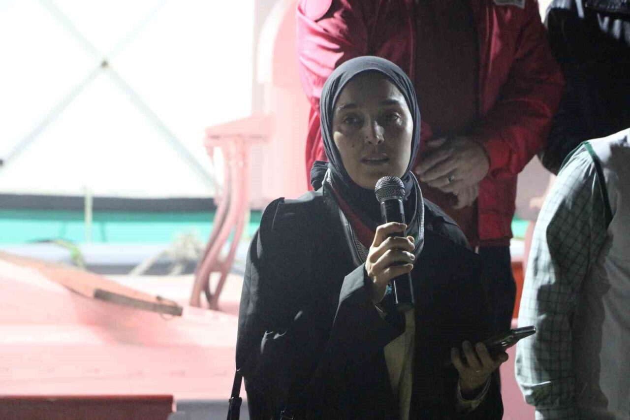 Merve Yıldız Turan, eşi Abdussamet Turan'ın İsrail'in saldırısına uğrayan Sumud