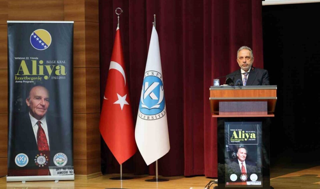 Talas Belediyesi, Aliya İzzetbegoviç’i Vefatının 22. Yılında Anma Etkinliği Düzenledi Talas Belediyesi, Aliya İzzetbegoviç’i vefatının 22. yılında Kayseri Üniversitesi’nde düzenlediği