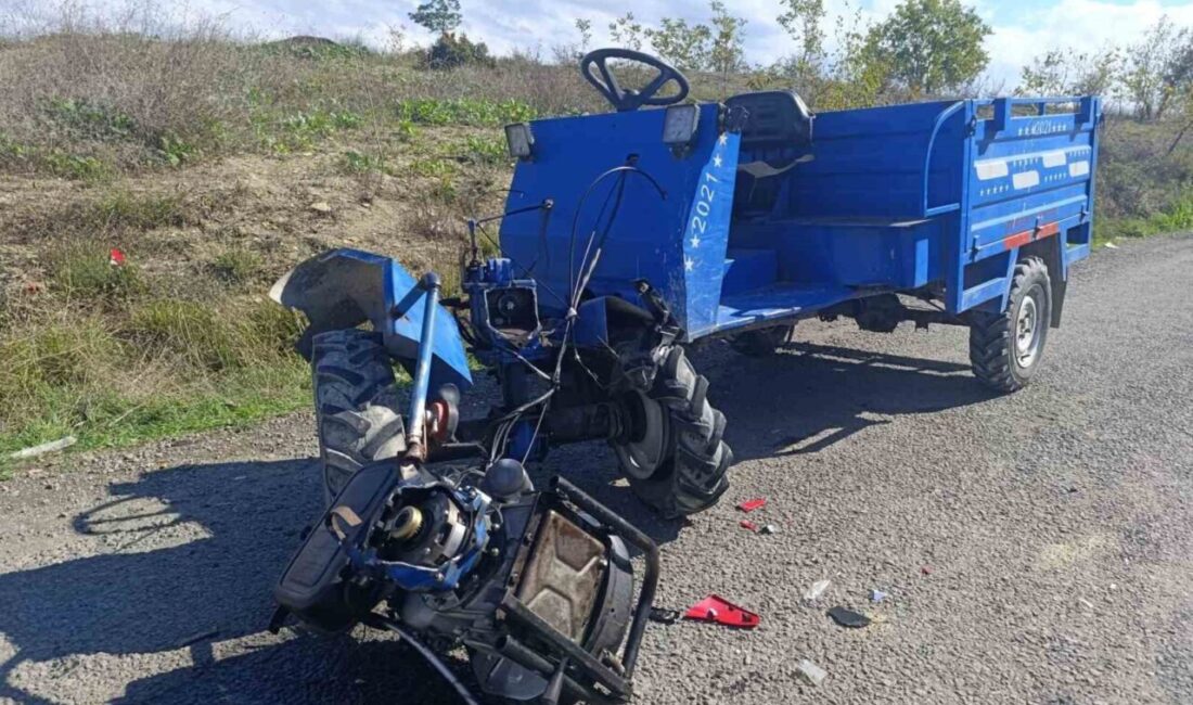 Zonguldak'ın Alaplı ilçesinde pat pat ile motosikletin çarpışması sonucu B.U.