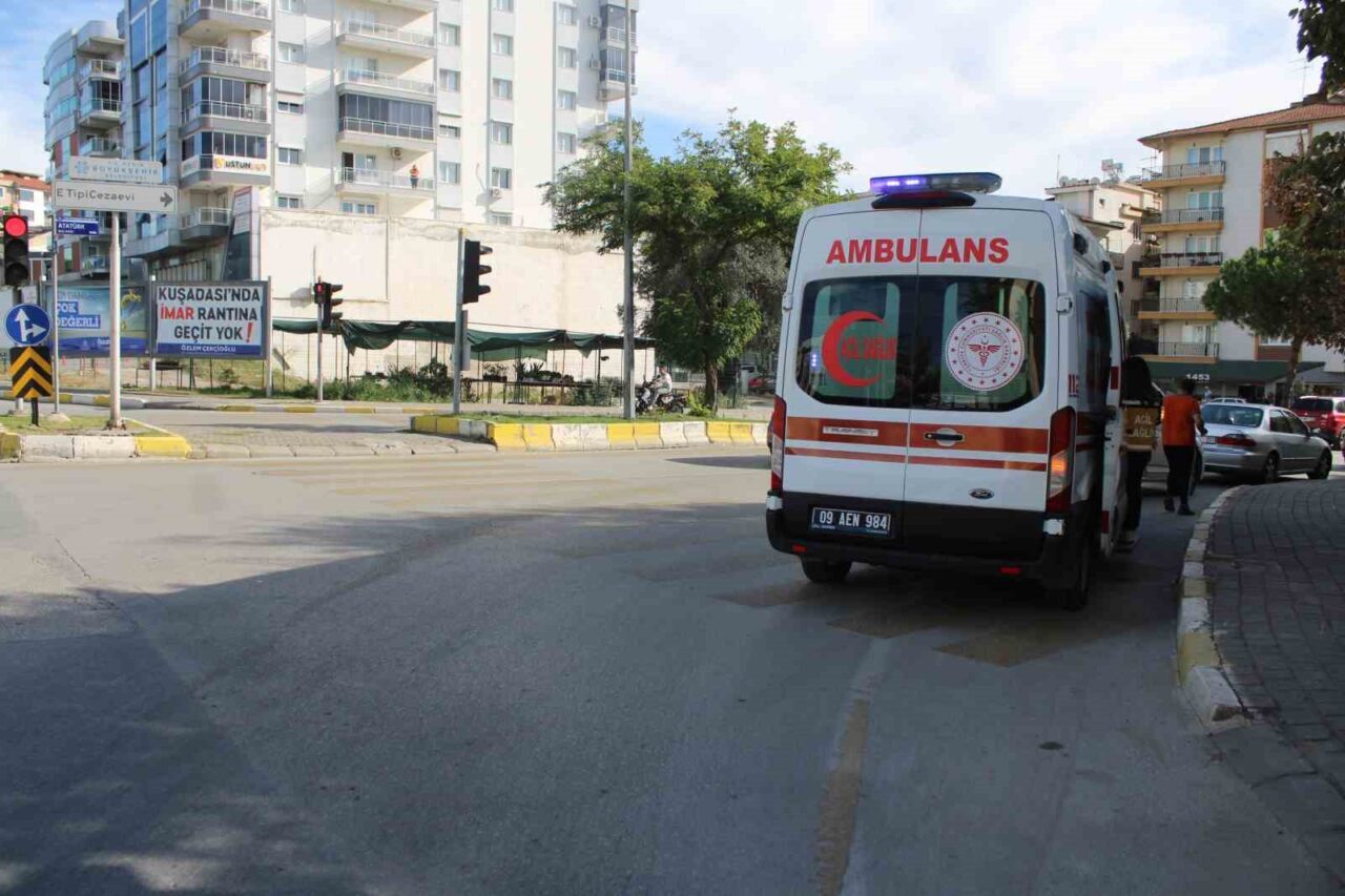 Aydın’ın Efeler ilçesinde bir ticari araç ile motosikletin çarpışması sonucu