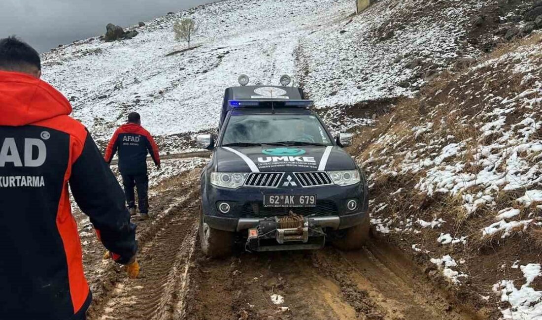 Tunceli'nin Pülümür ilçesindeki Kırdım köyünde hastalanan bir kadın için acil