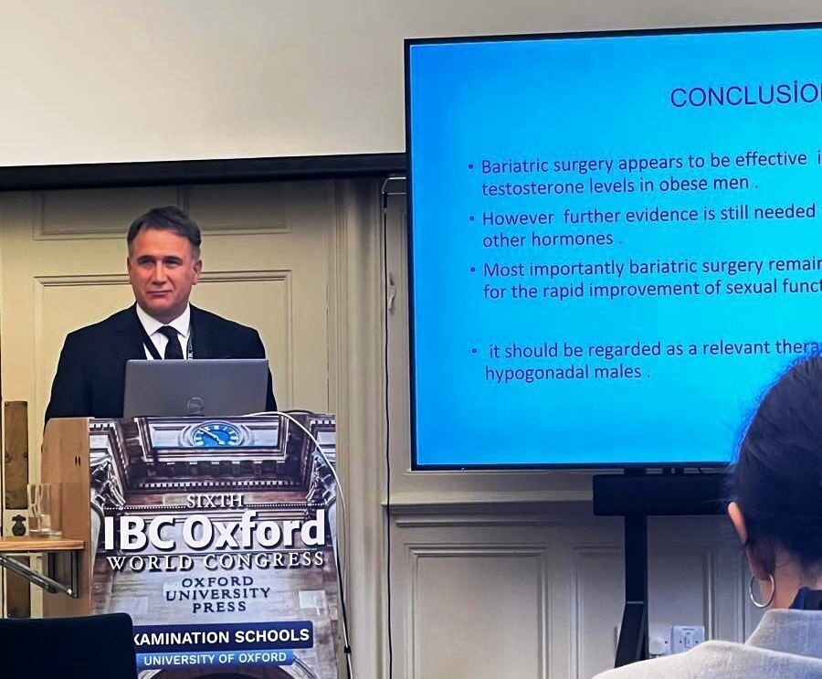 Doç. Dr. Muzaffer Al, Oxford Üniversitesi'nde düzenlenen 6. Uluslararası Bariatrik