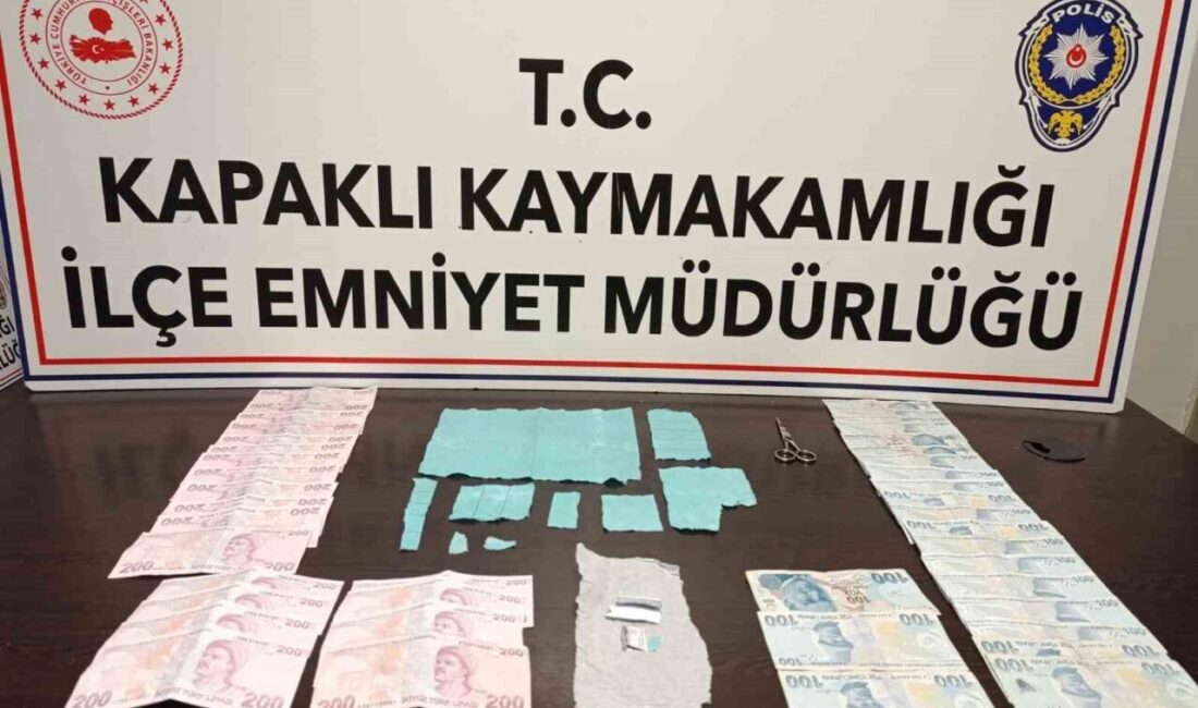 Kapaklı İlçe Emniyet Müdürlüğü’nün 3 günlük operasyonunda, uyuşturucu madde bulunduran