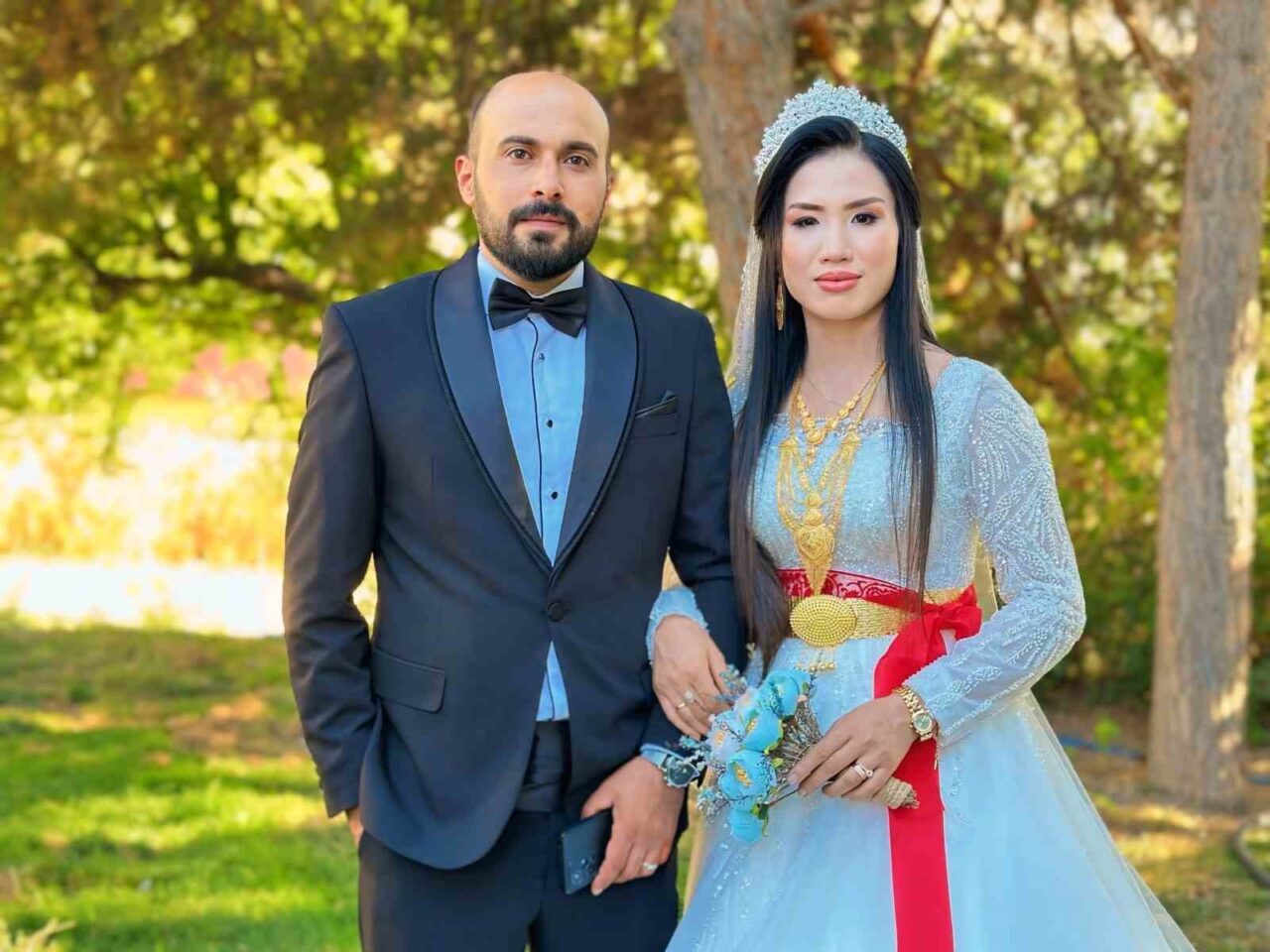 Hakkari Yüksekova'da Nedim Bilici ve Vietnamlı Thi Hoa Chau, sosyal