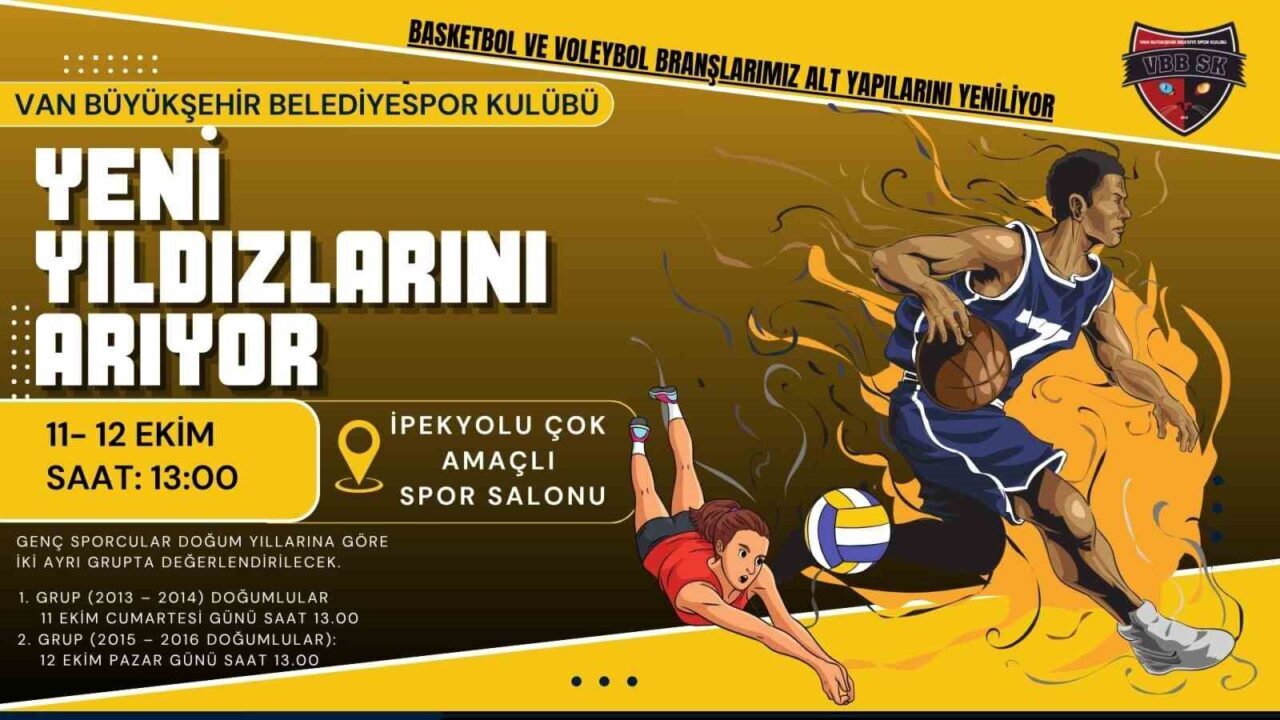 Van Büyükşehir Belediyespor, "Yeni yıldızlar Van’da yetiştiriyor" sloganıyla voleybol ve