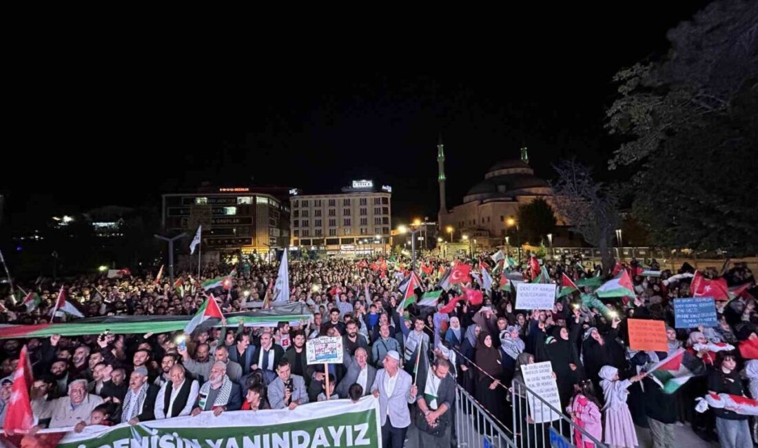 Van'da düzenlenen "Direnişin Yanındayız" yürüyüşü, binlerce katılımcının İsrail'in Gazze'deki saldırılarına